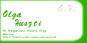 olga huszti business card